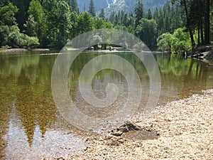 Reflections in the Merced River, Yosemite National Park