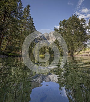 Reflections on the Merced River at Yosemite