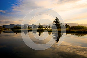 Reflections Off An Oregon River