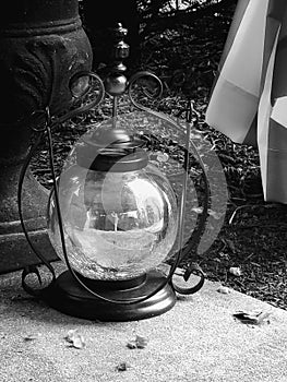 Reflections in Outdoor Candle Lantern