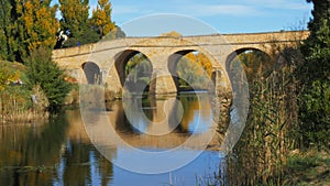 Reflections of richmond bridge in the coal river