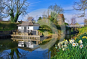 Reflections on Ripon Canal 2, in late March 2019.