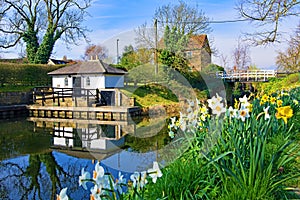 Reflections on Ripon Canal 3, in late March 2019.