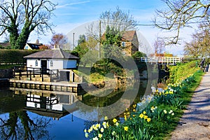 Reflections on Ripon Canal, in late March 2019.