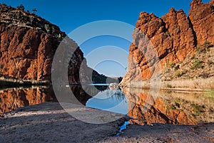 Reflections of rock formations. West MacDonnell Ranges, Northern Territory, Australia