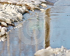 Reflections in Snow Melt Water