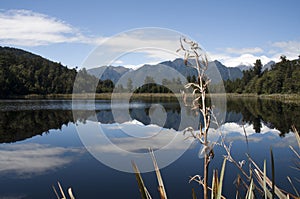 Reflections of the Southern Alps in Lake Matheson