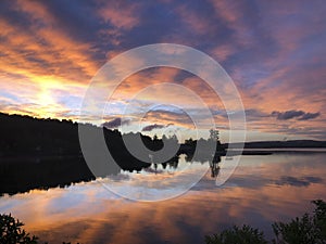 Reflections Still Water Sunset Beaver Lake 6