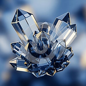 Reflections on the surfaces create a dynamic interplay of highlights