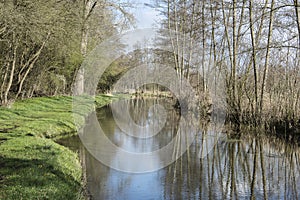 reflections of trees on the high water of the Groote Beek