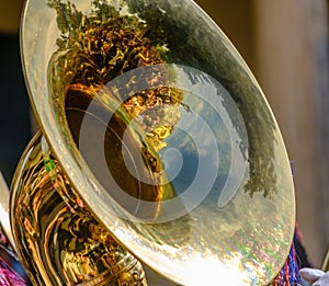 Reflections in the Tubas of Corful Philarmonic Orchestras during the famous Easter Litany Processions