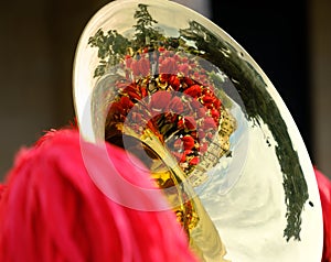 Reflections in the Tubas of Corful Philarmonic Orchestras during the famous Easter Litany Processions photo
