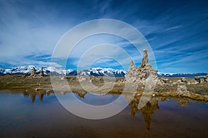 Reflections of Tufa at Mono Lake