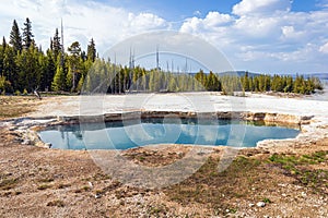 Reflections in the Water of Abyss Pool Geyser