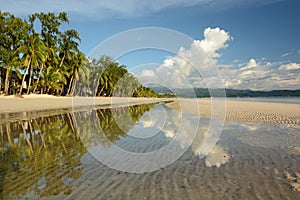 Reflections. White beach, station two. Boracay. Western Visayas. Philippines