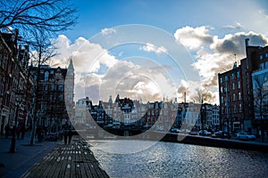 Reflective Elegance: Amsterdam Canal View