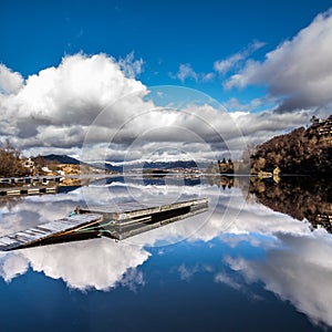 Calm water reflecting the sky