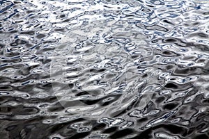 Reflective ripples in the water