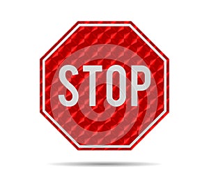 Reflective sign stop