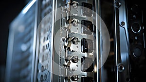 reflective silver back of computer