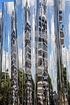 Exterior facade of the Len Lye Centre (Govett-Brewster Art Gallery) in New Plymouth, New Zealand. photo