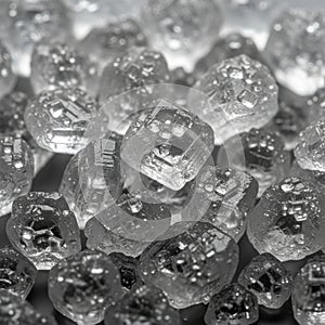 Reflective and translucent qualities, emphasizing their intricate