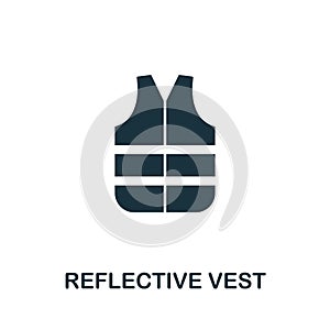 Reflective Vest  icon symbol. Creative sign from construction tools icons collection. Filled flat Reflective Vest icon for photo