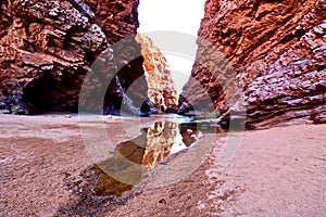 Reflective Water Inside Simpsons Gap - West MacDonnell Ranges - Northern Territory, Australia