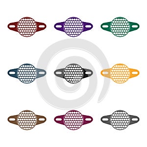 Reflector for cyclists. Icon for better visibility on the road.Cyclist outfit single icon in black style vector symbol