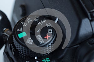 Reflex camera mode dial