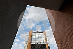 Reflex modern building in Italy