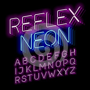 Reflex Neon font photo
