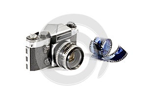 Reflex photo camera and film