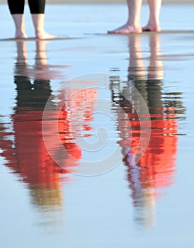 Reflexion of figures photo