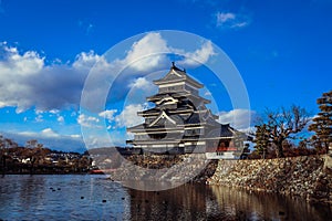 Reflexion of the Matsumoto Castle in the Water Surface