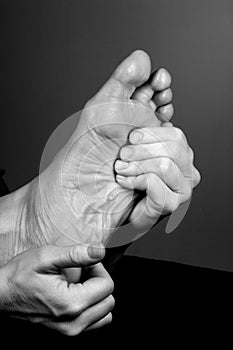 Reflexology On Aged Foot