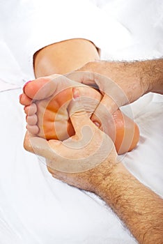 Reflexology foot massage photo