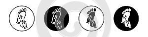 Reflexology foot massage icon