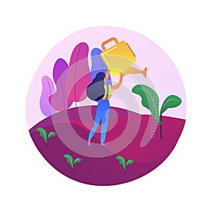 Reforestation abstract concept vector illustration.