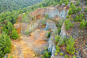 Reforestation and restoration of the land of copper mining area in Troodos mountains, Cyprus