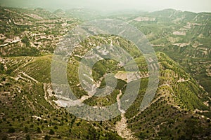 Reforested areas in the mountains, Shanxi Province, China photo