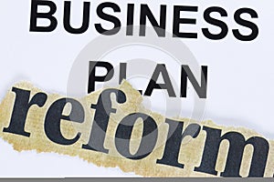 Reform of business plan photo