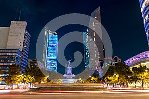 Diana Cazadora - Mexico City, Reforma Avenue, Nigh Scene