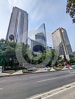 Reforma avenue in downtown Mexico City