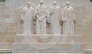 Reformation monument in Geneva, Switzerland.