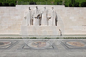 Reformation Wall in Swiss Bastions Park, Geneva photo