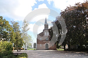 Reformed church in Reeuwijk dorp along the Kerkweg in the Netherlands