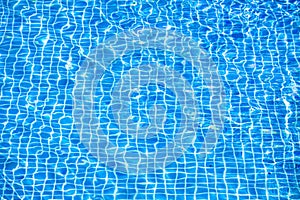 Refraction of water in swimming pool