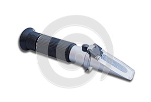 Refractometer portable device for the measurement is Isolated  on a white background