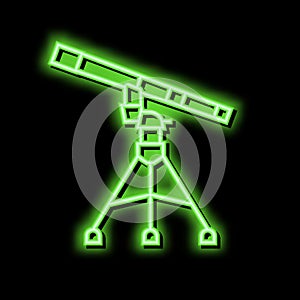 refractor planetarium neon glow icon illustration